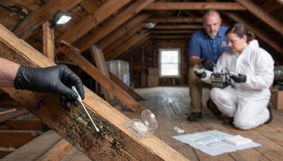 Mold inspection vs testing Denver